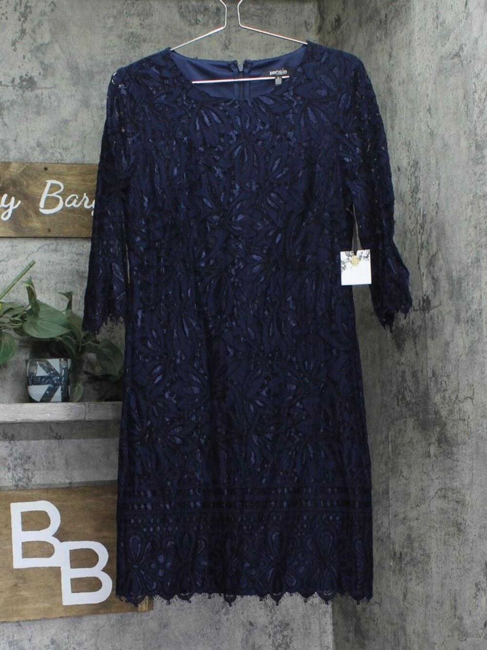 Navy Blue Kensie Lace Sheath Dress Kdln0805 Navy Blue 10